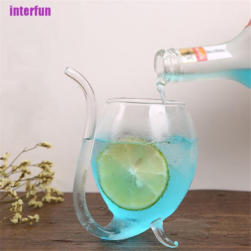 Ly Thủy Tinh Uống Rượu Whiskey Cách Nhiệt Có Tay Cầm