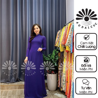 Áo dài 4 tà truyền thống, màu tím huế, lụa chiffon cao cấp, không nhăn, không xù - T04