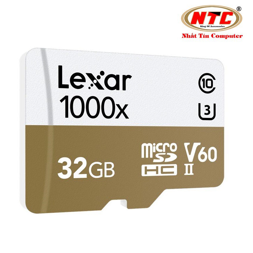 Nơi✉Thẻ nhớ microSDHC Lexar Professional 32GB 1000x UHS-II U3 V60 Read 150MB/s / Write 75MB/s (Trắng) - Không box