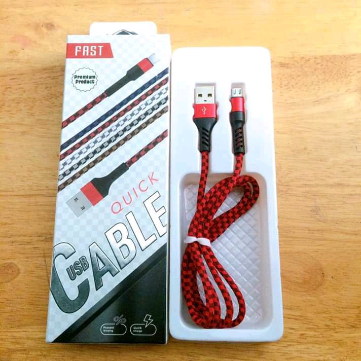 Cáp Lightning và Micro USB dây dù cao cấp