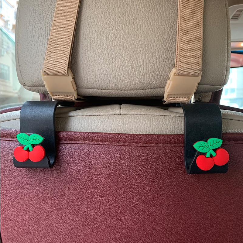 Móc Treo Đồ Hoạ Tiết Hoạt Hình 3D Gắn Ghế Ngồi Xe Hơi Tiện Lợi