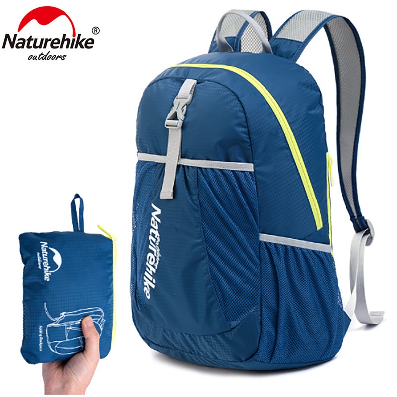 [CHÍNH HÃNG] Balo Gấp Gọn Du Lịch Dã Ngoại Đi Chơi Đi Học NatureHike NH15A119-B dung tích lớn 22L SIÊU NHẸ 200g