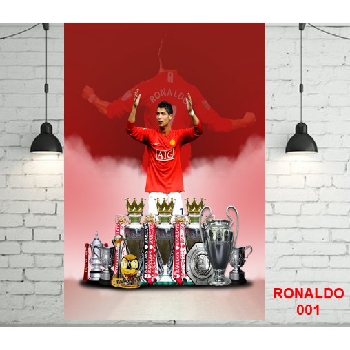 [Mã SR11JUNE5 giảm 20K đơn 50K] Poster decal dán tường cầu thủ Ronaldo