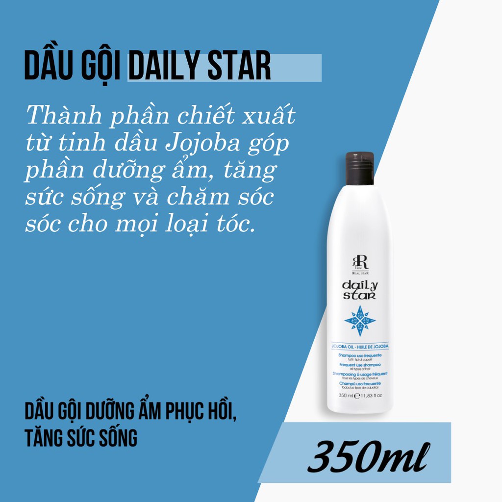 Dầu gội dưỡng ẩm và tăng sức sống cho tóc RRline Daily Star Shampoo 350ml