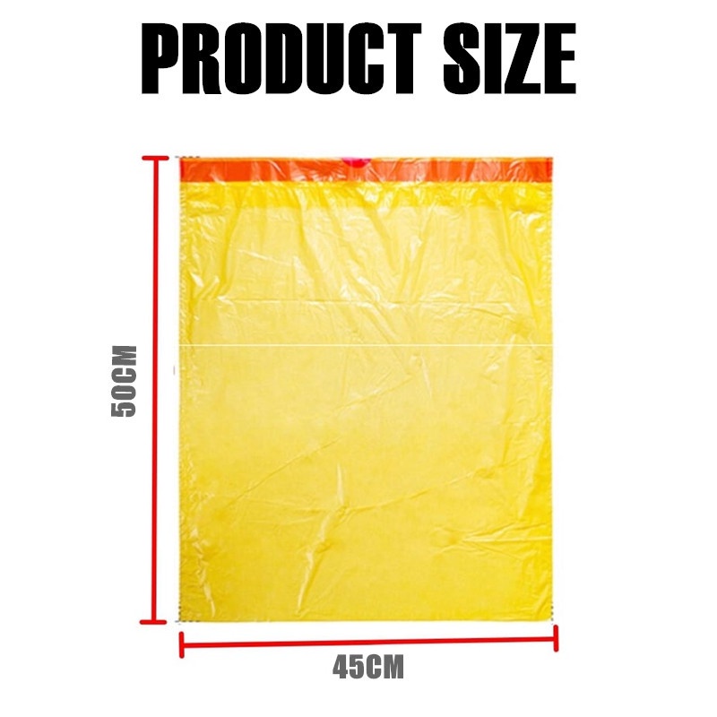 Cuộn 15 túi đựng rác bằng nhựa PE 45cmx50cm có dây rút tiện lợi