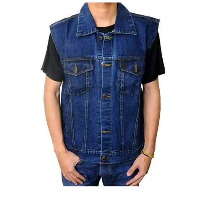 LEVIS Áo Khoác Jeans Không Tay Phối Khóa Kéo Size M L XL XXL J1X1 Thời Trang Cho Nam