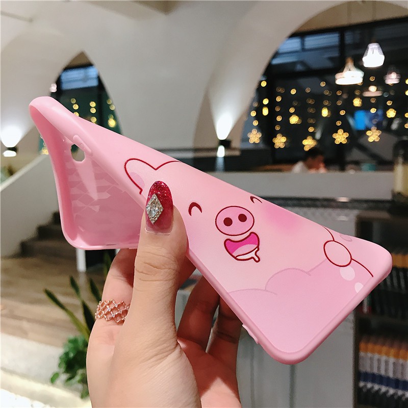 Ốp lưng hình chú heo hoạt hoạ dành cho điện thoại iPhone 6/6S/6Plus/6SPlus/7/8/7Plus/8Plus/X