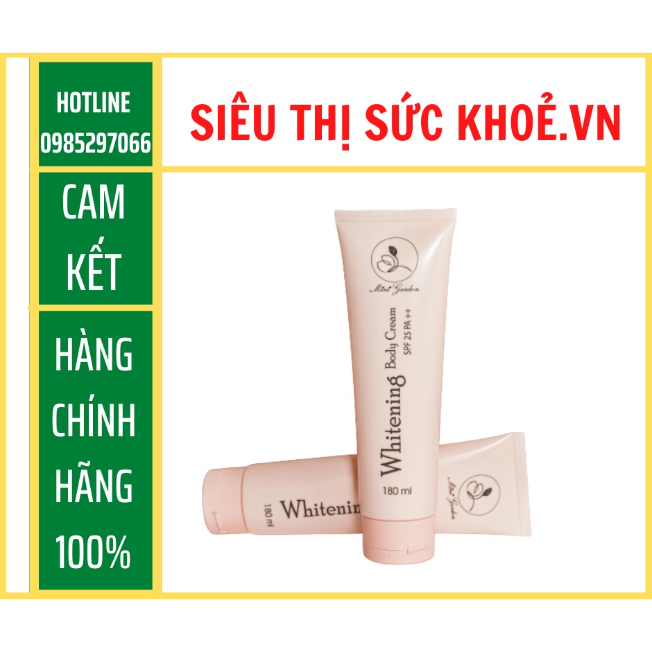 Kem body Mini Garden 🍀🍀 Kem body dưỡng toàn thân Whitening Body Cream MiniGarden SPF 25 PA ++ bật tông trắng
