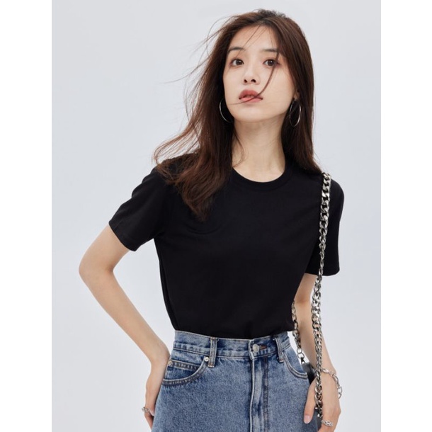 Áo thun cổ tròn trơn cao cấp kiểu dáng basic đơn giản phù hợp mọi độ tuổi hàng đẹp giá tốt