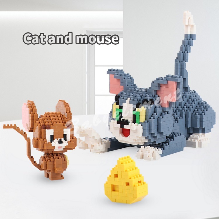 Đồ Chơi Khối Lắp Ghép Nhân Vật Hoạt Hình Tom Và Jerry DIY