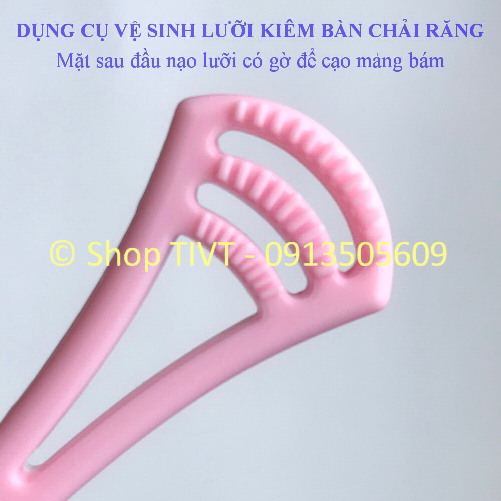 Dụng cụ răng miệng 2 đầu: dùng để vệ sinh lưỡi, làm bàn chải đánh răng, tiện ích 2 trong 1, bàn chải kiêm nạo lưỡi-TIVT