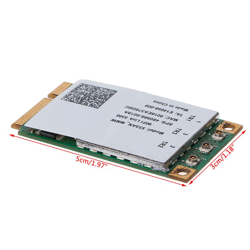 Thẻ WiFi Link 5300 AGN Mini PCI-E Không Dây 2 4 5 0Ghz Băng Tần Kép 450M