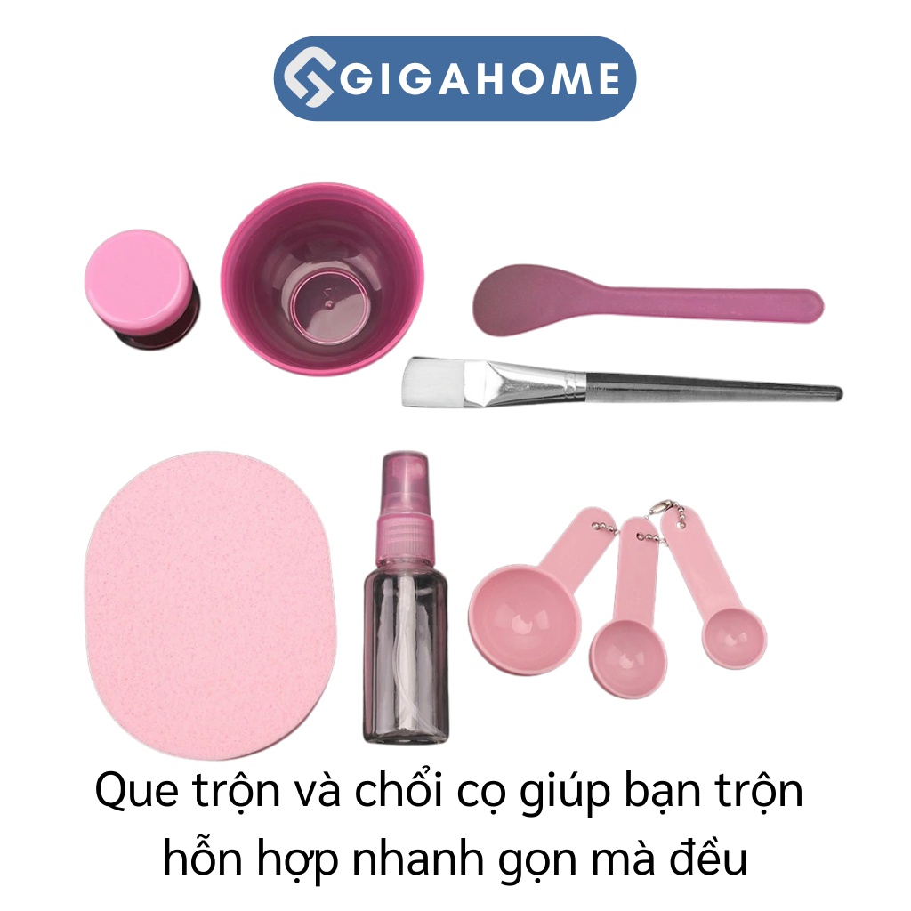 Bộ Trộn Mặt Nạ 9 Món GIGAHOME Gồm Chén, Que Trộn, Cọ, Thìa Đong, Chai Chiết Mỹ Phẩm 6279