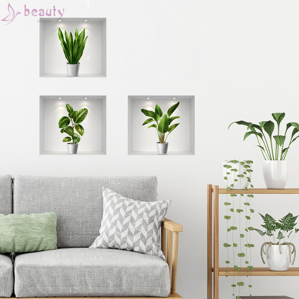 Miếng Dán Tường Giả Cửa Sổ Trang Trí Phòng Khách