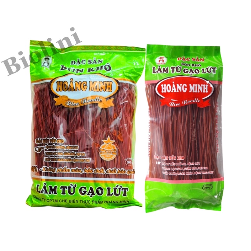 Bún gạo lứt đỏ huyết rồng Hoàng Minh sợi dai ngon sần sật, giảm cân, ăn kiêng 250g, 500g