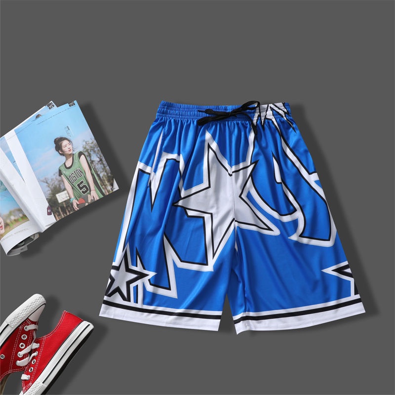 Quần short dáng rộng nhanh khô phong cách thể thao cho nam khi chơi bóng rổ