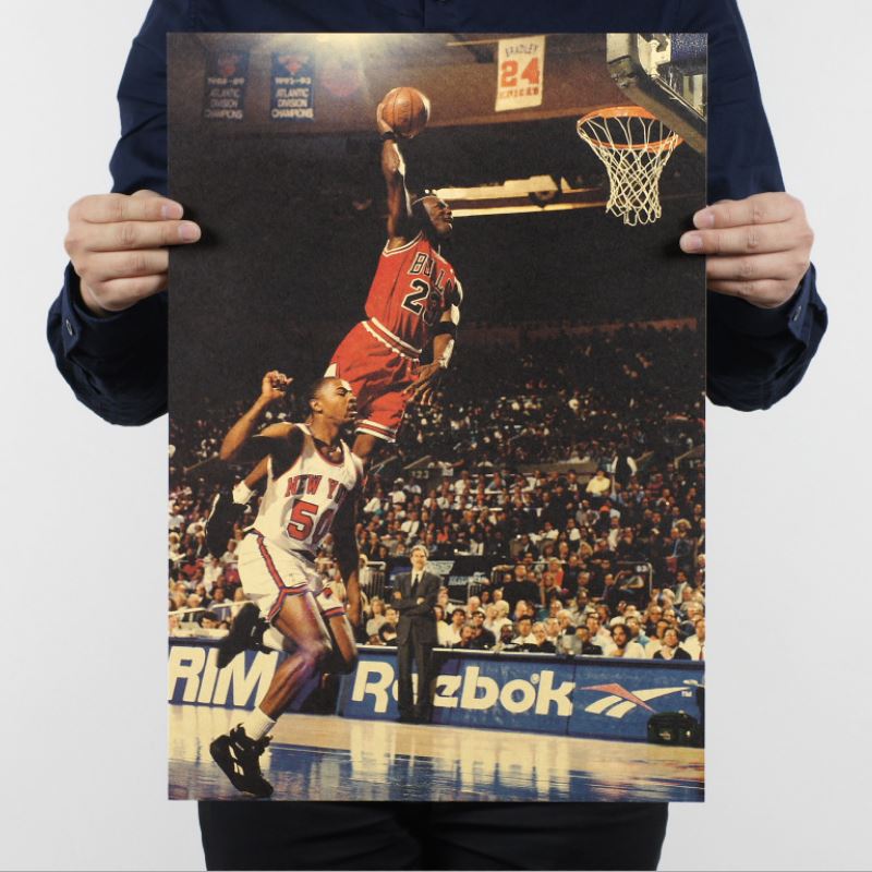 Nba 1 Sticker Dán Tường Hình Vận Động Viên Bóng Rổ Allstar Michael Jordan