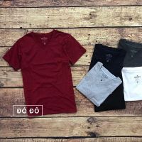 Áo thun nam cổ tim 100% cotton mịn mát