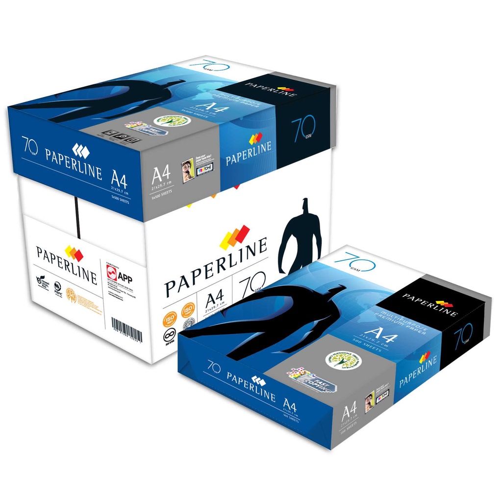 Giấy in Paperline A4 70gsm 500 tờ/ ram - 1 ram - Nhập khẩu chính hãng Indonesia
