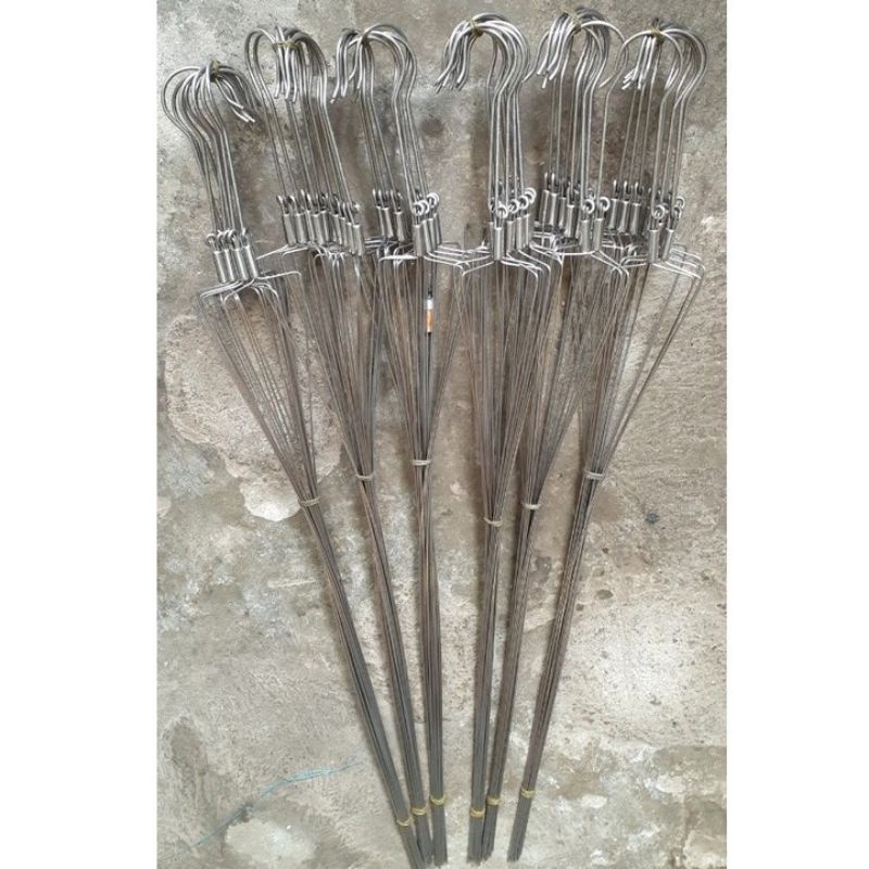 Móc treo chậu lan inox Song Tâm loại dài 80cm