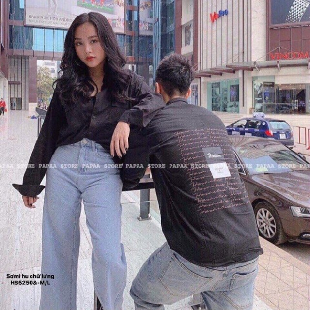 Áo sơmi HU chữ lưng (HS)