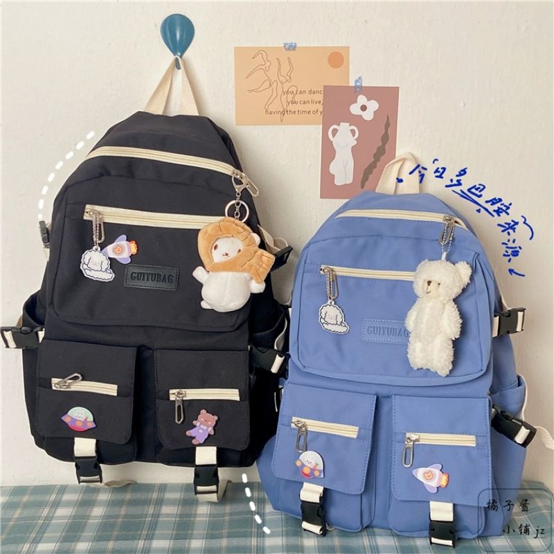 Balo Nữ Ulzzang Đi Học Trơn Basic  , Balo giá rẻ Đựng Sách Vở Cho Nam Nữ