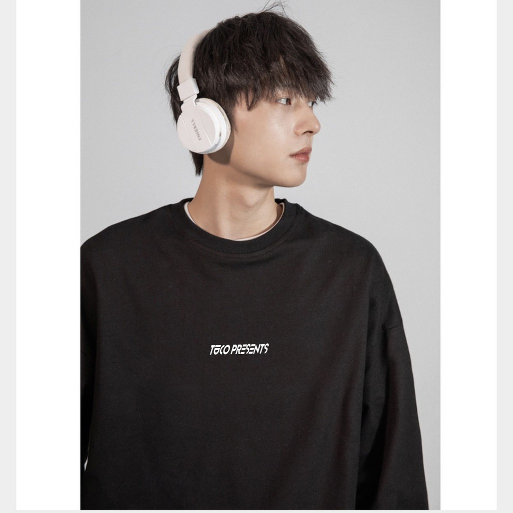 Áo thun DÀI TAY đen basic TUCO form rộng oversize unisex nam nữ nỉ dày dặn không xù local brand ,phông cotton tay dài