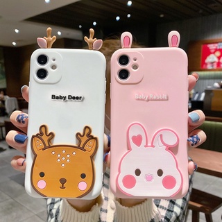 Ốp Điện Thoại Cho Xiaomi Redmi Note 15 14 13 Pro 12S 11S 10S 9S Redmi A7 15C A5 14C 13C A3 A2 A1 12C 10C 9A 9C 9T Phim hoạt hình Gấu và Thỏ Tai nghe vui tai Bao đựng