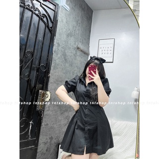 ĐẦM SƠ MI KAKI  [TNT SHOP BIGSIZE 60KG 90KG]