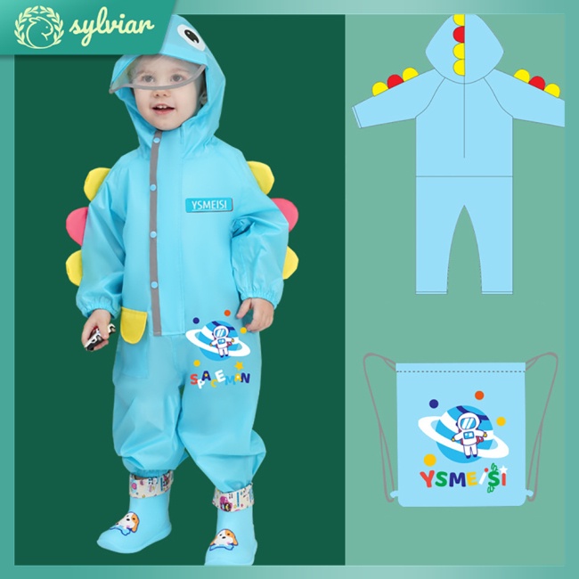 Áo Mưa Một Mảnh In Họa Tiết Hoạt Hình Dễ Thương Dành Cho Bé Trai Gái