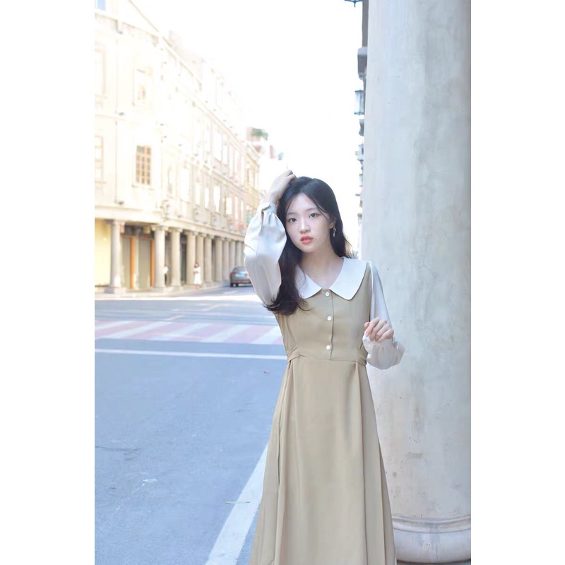 Đầm Dài Tay Váy Dài Tay Sơ Mi Thắt Eo Hàng Quảng Châu Siêu Đẹp (Ảnh Thật Ở Cuối) | BigBuy360 - bigbuy360.vn