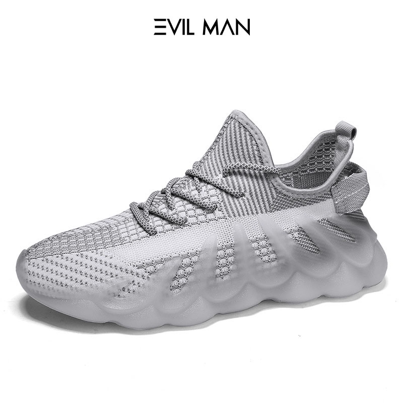 Giày Thể Thao Nam, Giày Sneaker Nam Đẹp EVIL SPORT 09 Màu Trắng Đế Hình Đốm Lửa ES09