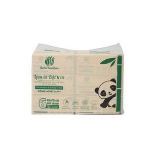Combo 20 gói khăn giấy rút làm từ bột trúc siêu dai Bobo Bamboo