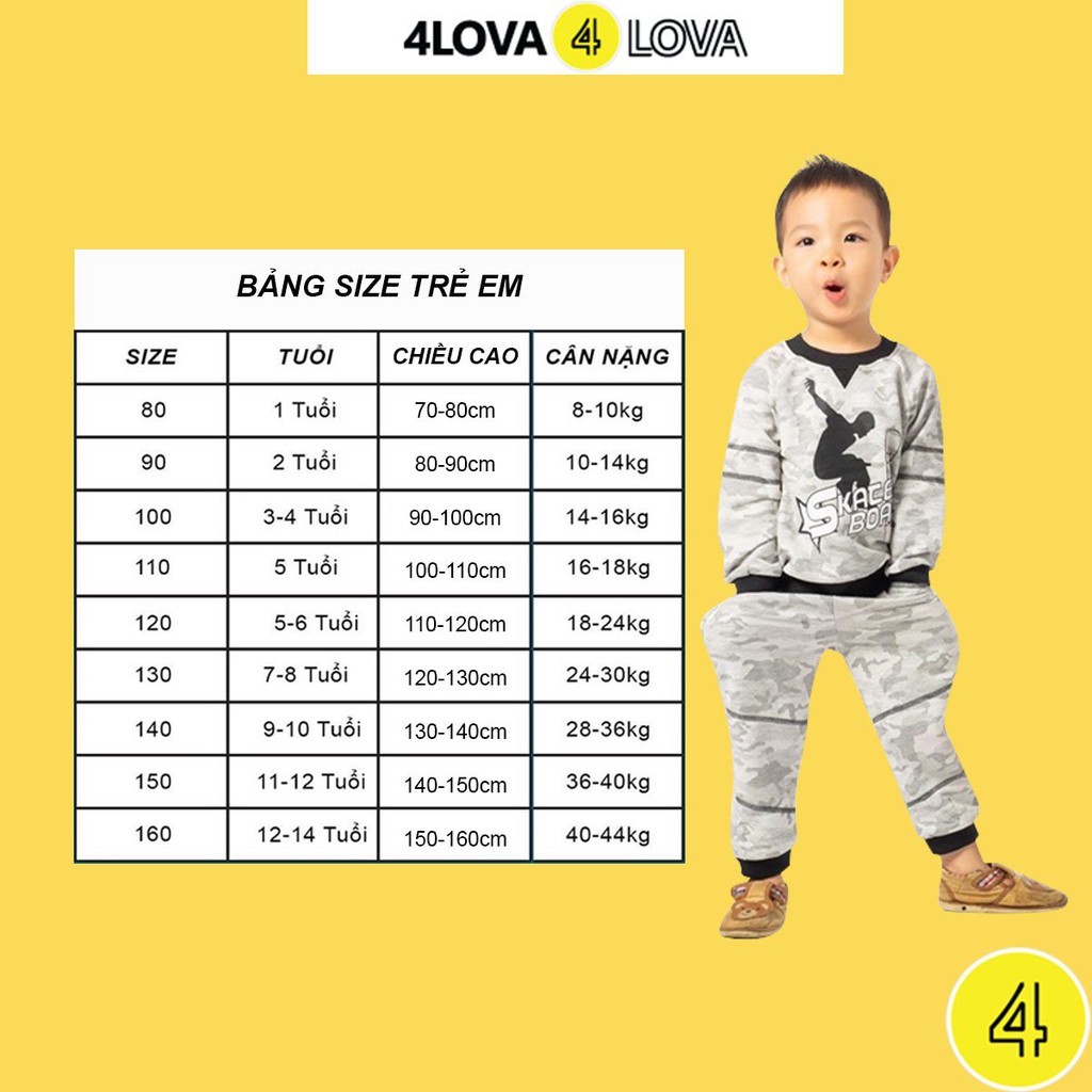 Quần short đũi 4LOVA kẻ caro phong cách thời trang cá tính cho bé trai