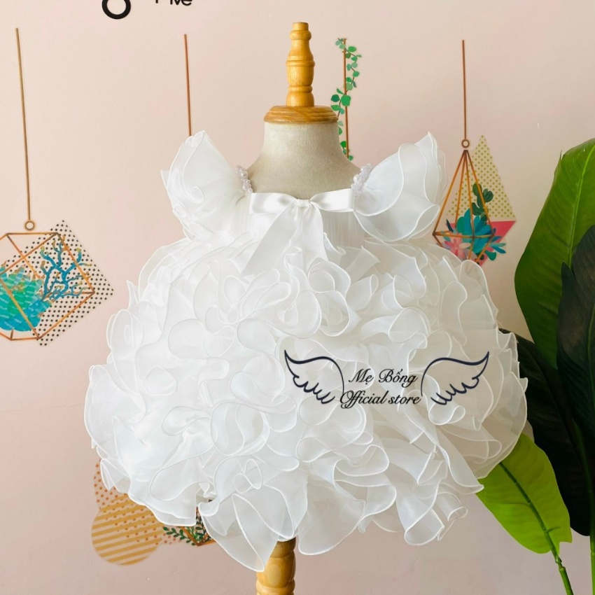 Đầm Phồng Tự Nhiên Cho Bé -Thời Trang Cho Bé-Váy Thiết Kế-Váy Công Chúa Bé Gái 1 Tuổi-Mẹ BốngPrincess dress