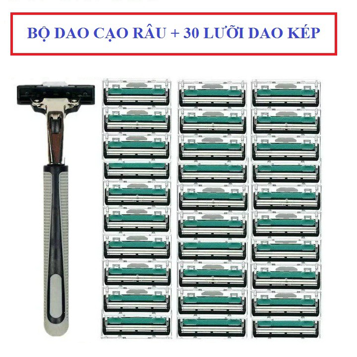 PVN5899 Dao cạo râu combo 36 lưỡi kép+ 1 lọ kem T2 .