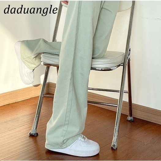 Quần jean dệt kim ống rộng thẳng cạp cao thời trang kích thước lớn cho nữ