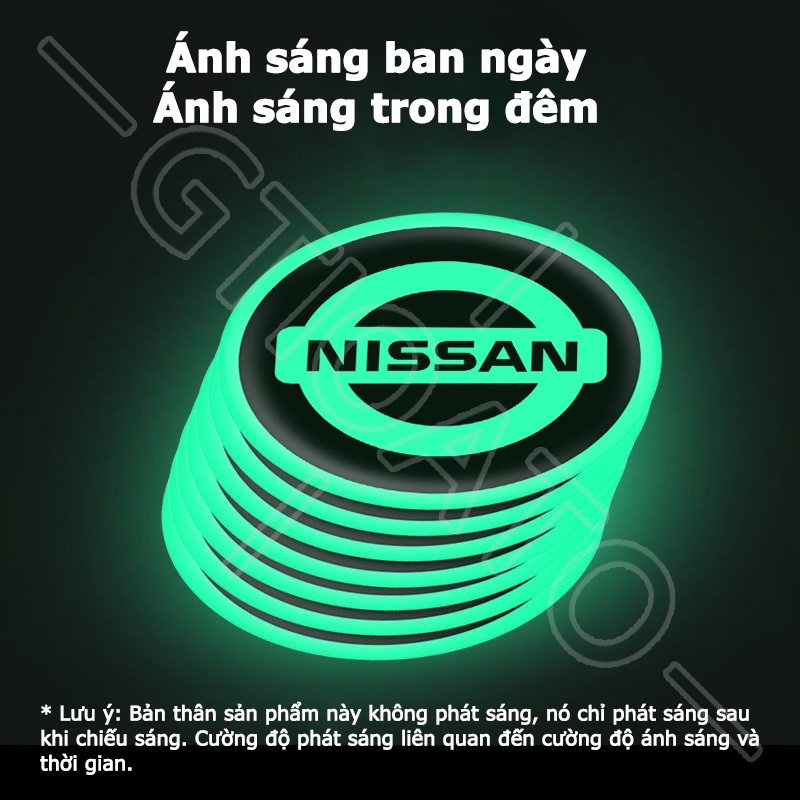 GTIOATO Ánh Sáng Ban Đêm Decal DáN Xe Tem Logo DáN Xe MiếNg DáN ChốNg NưỚC Ô Tô Bánh Xe Nắp Bình Xăng Bát Cửa Cảnh Báo Nhãn Dán Xe Hơi Trang Trí Ô Tô Cho Nissan X Trail Almera Sunny GTR Navara Teana Note Terra JUKE Kicks Serena ALTIMA Leaf