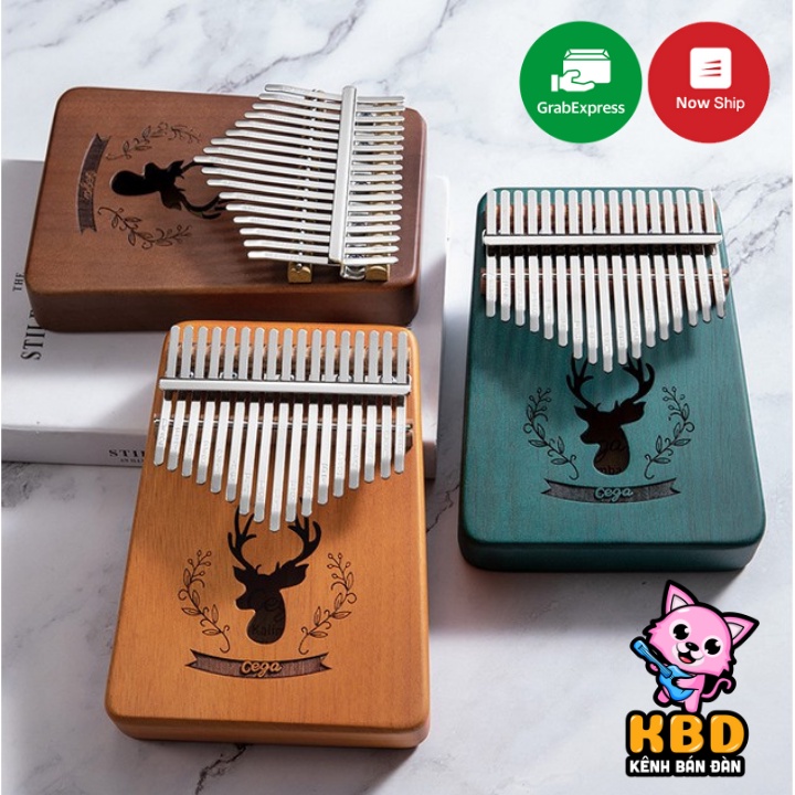 Đàn Kalimba gỗ mahogany 17 phím chuẩn kèm đủ phụ kiện (Búa chỉnh âm, dán nốt, túi đựng) MK K17-ML hươu