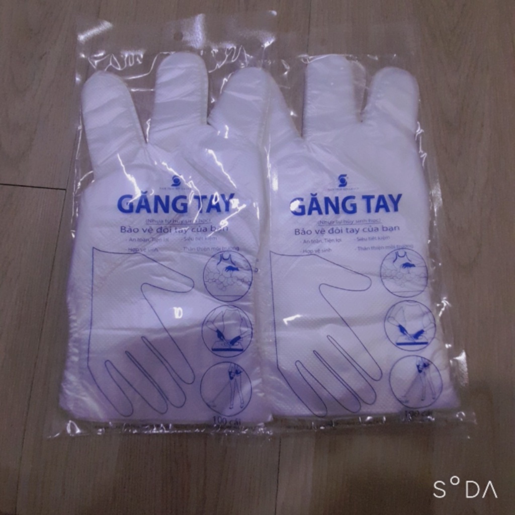 100 Cái /Bịch Găng Tay Nilong Tự Hủy Sinh Học An Toàn