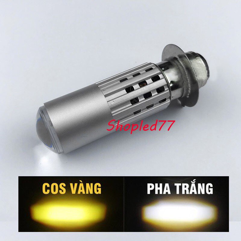 Đèn Led 2 Màu Cho Dream , Wave , Ju ,Si Đời Cũ Chân M5 Cos Vàng Pha Trắng Có Video