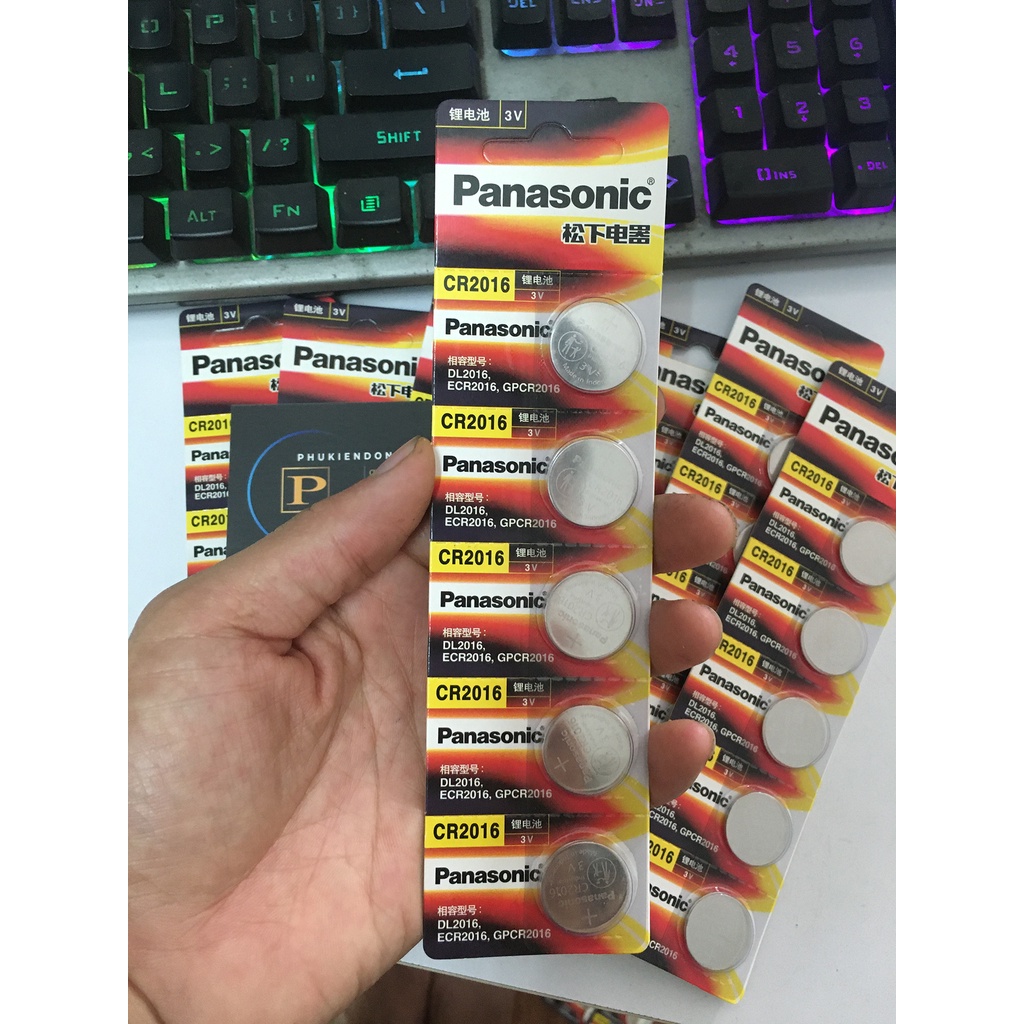 [Vỉ 5 Viên] Pin CR2016 Panasonic Pin 3V Lithium Made in Indonesia