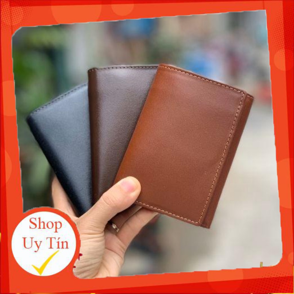 Hàng Cao Cấp🔥Ví Da Mini Gập 3, Dáng Đứng🔥 Da Thật 🔥 Nhiều Ngăn Tiện Dụng, Full Hộp - VD851