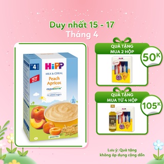 Bột ăn dặm dinh dưỡng Sữa, Đào, Mơ tây HiPP Organic 250g
