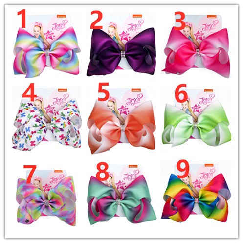 2020 Big Hair Buns Có Nơ Cho Lễ Hội Jojo Siwa 8 Polegadas