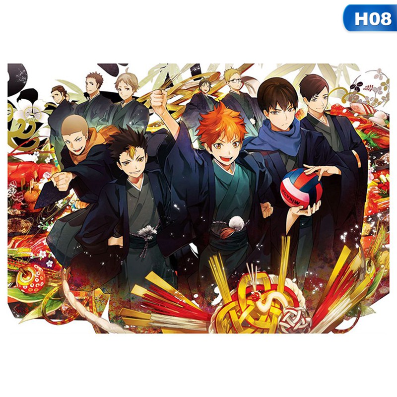 Áp phích trang trí tường họa tiết anime Haikyuu High School Volleyball