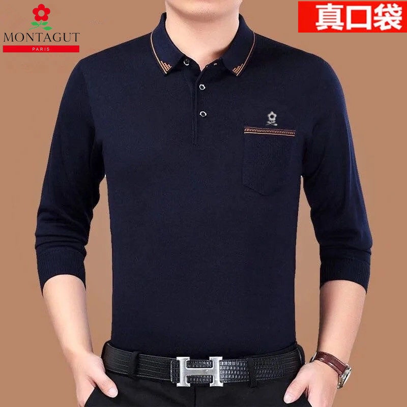 ✱Áo polo tay dài thời trang dành cho nam trung niên