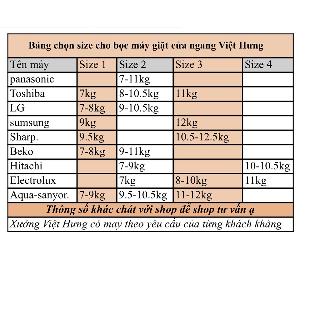 Áo trùm bọc máy giặt lồng đứng cửa trên, cửa đứng Việt Hưng 7kg-8kg-9kg-10kg-11kg-12kg chống thấm bảo vệ máy luôn mới.