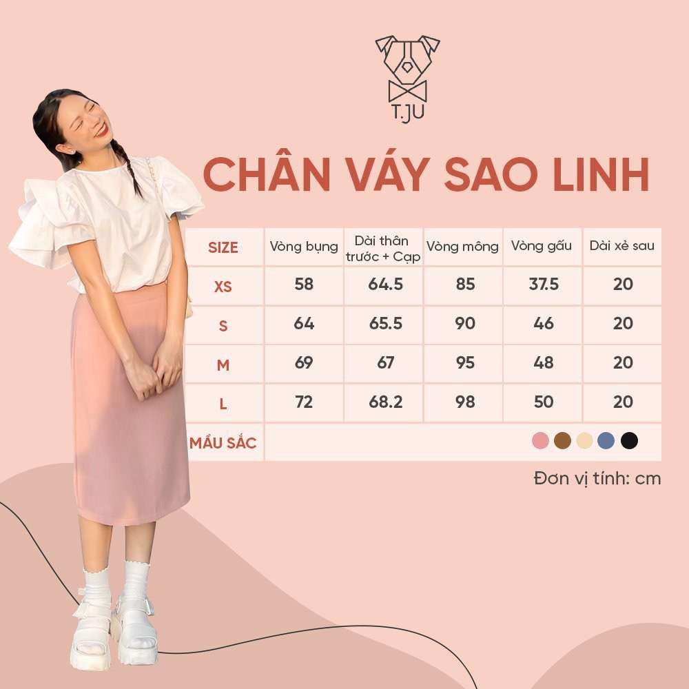 Chân váy dáng chữ A, dài qua gối lưng cao xẻ sau màu trơn đủ size, phong cách công sở ulzzang Hàn Quốc T-Ju(cv Sao Linh) | BigBuy360 - bigbuy360.vn