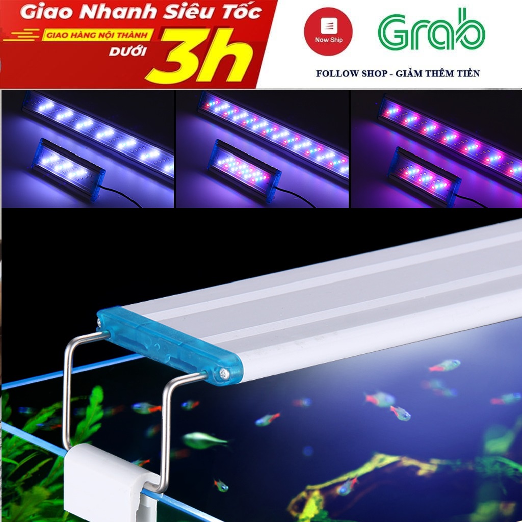 Đèn led thủy sinh 6 hàng bóng led dành cho bể cá 20cm 30cm 40cm 50cm 60cm 70cm